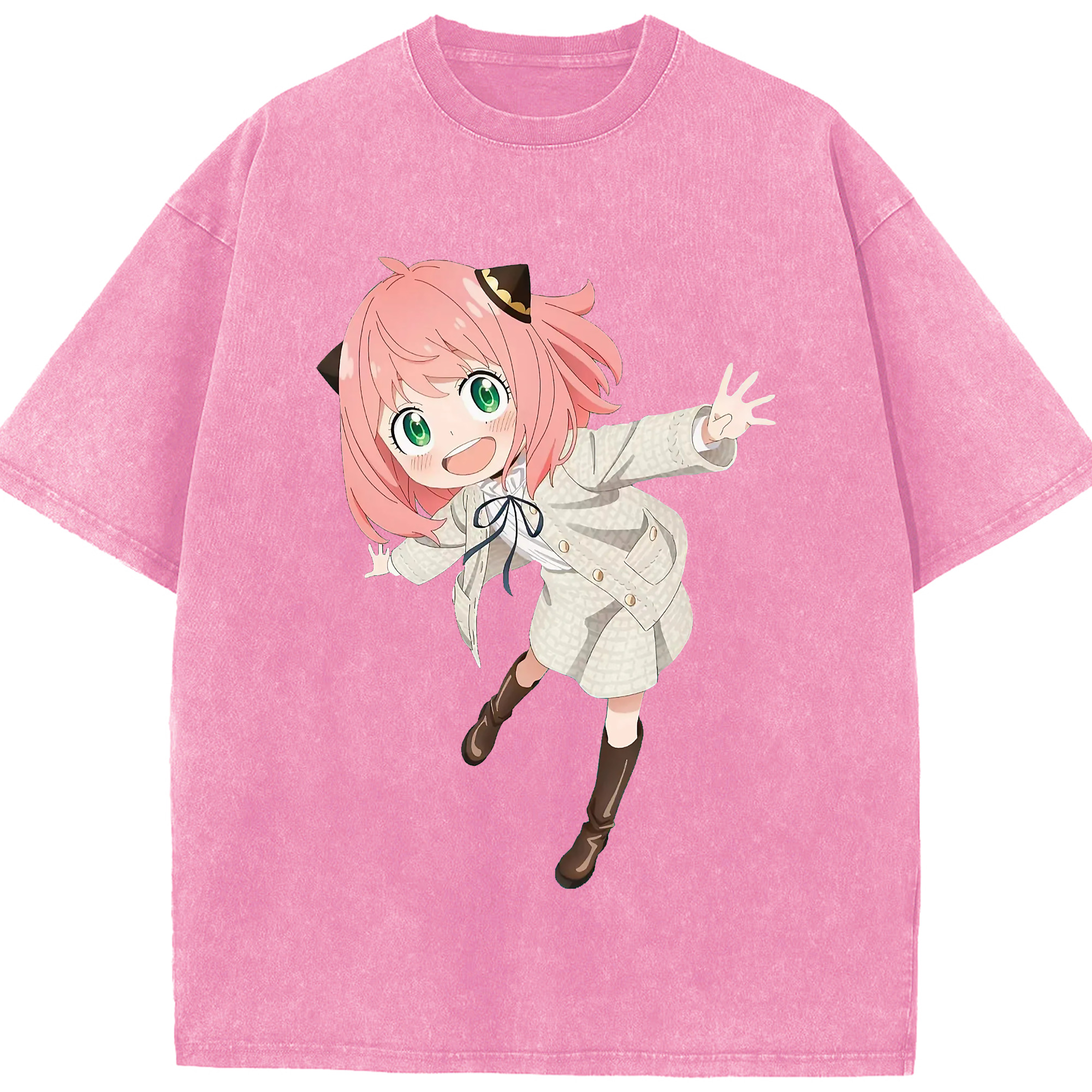（画像用） SPY×FAMILY间谍家家酒 綿100% ヴィンテージ風 半袖Tシャツ（フロントプリント）